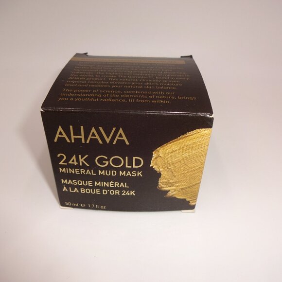 NIB New in Box AHAVA 24K Gold Mineral Mud Mask 50 ml 1.7 oz